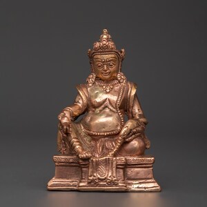 Handcrafted Copper Dzambhala Statue | Wealth Deity Sculpture for Prosperity, Buddhist Altar & Feng Shui Sacred Decor | Wealth and Abundance
