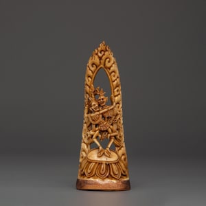 Sacred Citipati Bone Deity Figurine | Tibetan Dancing Skeleton Protectors | Hand-Carved Tibetan Skeleton Guardian for Spiritual Protection