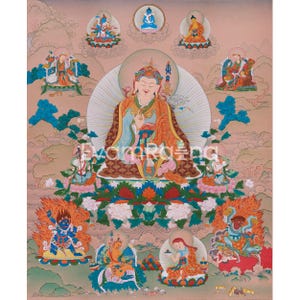 Expansive Eight Manifestations of Guru Padmasambhava | Hand-Painted Second Buddha | Lotus Born | Tibetan Buddhist Arts | Vajrayana Buddhism