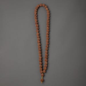 Rudraksha Beads Mala | Sacred Prayer Beads for Meditation and Japa | Spiritual Rudraksha Mala Necklace | Hindu Yoga Mala | Made In Nepal