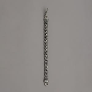Elegant 21-Cm White Metal Bracelet | Braided Handcrafted Design | Beautiful Lightweight Ethnic Jewelry | Traditional Himlayan Ornaments |