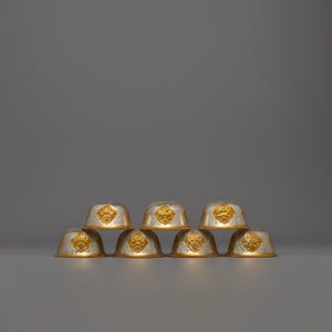 Exquisitely Sacred Tibetan Offering Bowl Set | Buddhist Water Offering Bowls | Set of Seven Tibetan Holy Water Offering Bowls Set