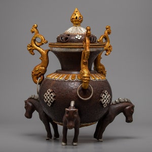 Handcrafted Incense Burner | Buddhist Ritual Altar | Dome Scent Burner | Beautiful Souvenir | Himalayan Treasure | Gift Ideas For Buddhist