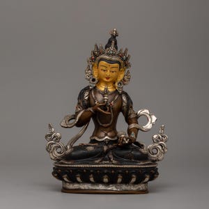 Tibetan Buddhist Vajrasattva Statue | Statue of Dorje Sempa for Spiritual Purification | Hand-crafted Art of Nepal | Symbol of Inner Purity