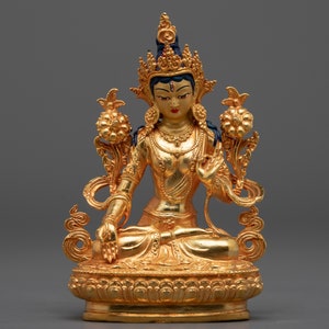 White Tara Statue | Hand-Carved Original Himalayan Buddhist Sculpture | Traditionally Handcrafted Artwork From Nepal | Mother of Liberation