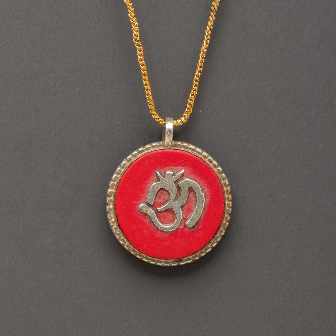 Locket With Mantra Carving | Sacred Amulet Pendant | Artificial Stone ...