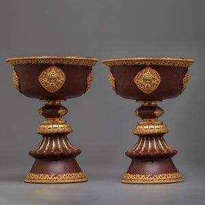 Conjunto de Lâmpadas de Manteiga Tibetanas Tradicionais | Iluminação Ritual para Bênçãos, Decoração de Altar e Práticas Espirituais | Decoração para Casa | Lâmpada de Manteiga Budista