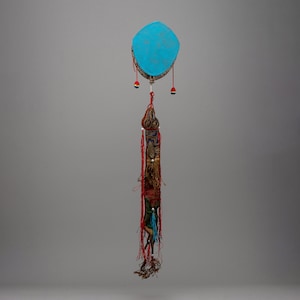 Buddhist Ritual Hand Drum (Damaru) with Lappet | Sacred Tantric Power Drum | Sound Healing Drum | Spiritual Tibetan Instrument | Home Decors