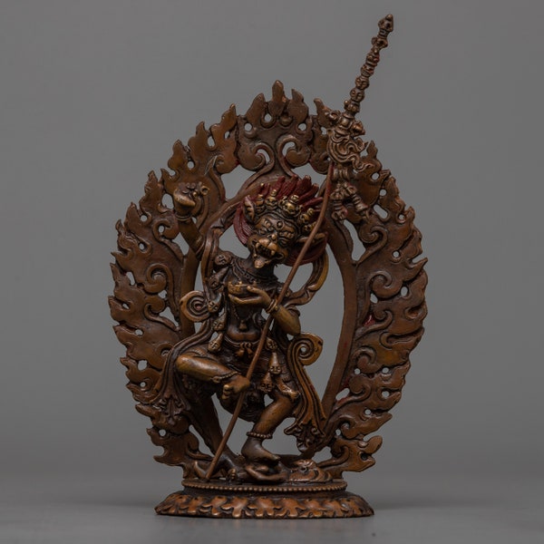 Fierce Lion-Headed Dakini Singha Mukha Statue | Yogini Senge Dongma Sculpture | Tibetan Wisdom Dakini  | Meditation & Yoga | Buddhist Art |