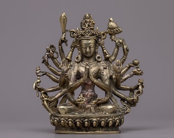Exquisite Cundi Buddha Statue for Compassion and Blessings | Himalayan Traditionally Hand-made Sculpture | Buddhist Artwork From Kathmandu