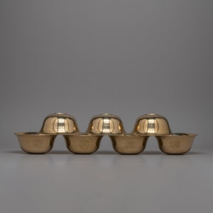 Brass Offering Bowl | Buddhist Spiritual Offering Bowl for Religious Home Decoration | Holy Water Ritual Cup Blessing Good Fortune Bowl
