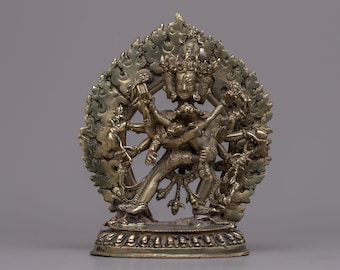 Chakrasamvara Statue with Consort Vajravarahi | Buddhist Sculpture of Yab-Yum | Himalayan Traditional Artwork | Zen Buddhism