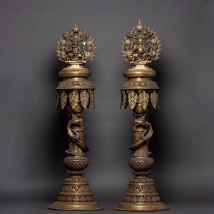 Ganesh and Laxmi Incense Burner | Handcrafted Nepalese Incense Burner | Buddhist Ritual Altar | Vintage Incense Burner | Traditional Decors