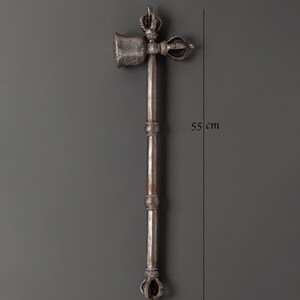Tibetan Ritual Hammer | Handcrafted Iron Vajra Bell and Dorje Mallet ...