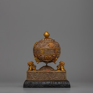 Buddhist Prayer Wheel | Sacred Tibetan Spinning Wheel for Prayers | Spiritual Tool for Blessings |Ritual Item for Spinning Prayer and Mantra