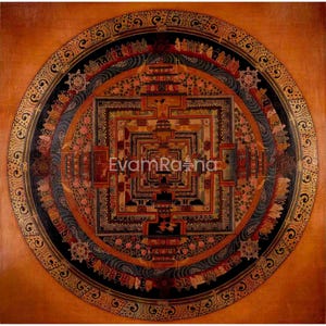 Kalachakra Mandala | Original Handpainted Thangka Art | Wall Decoration Painting | Art Painting For Meditation And Good Luck | Gift Ideas