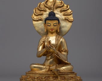 ナーガ像　ヒンドゥー　仏教　時代物　チベット　銅像　龍樹観音 楽天市場】ナーガ（ナーギィ） 銅造彫金仕上げ 一点もの : 仏像