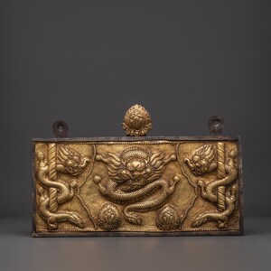 Buddhist Brass Wall Hanging | Spiritual Tibetan Wall Art | Meditation Room Decor | Handcrafted Buddhist Altar Decor | Sacred Wall Hanging