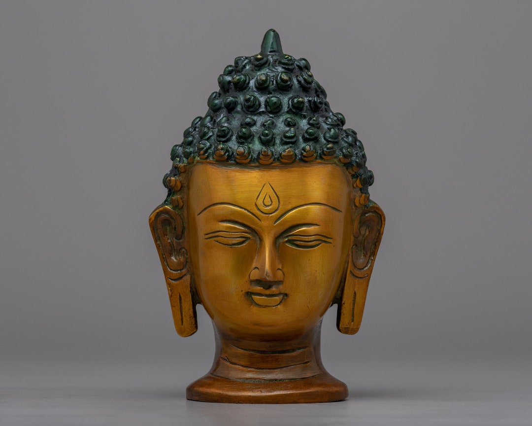 Buddha Head Sculpture Meditating Buddha Statue Healing Etsy