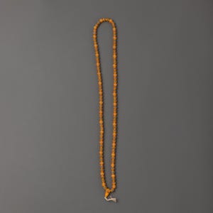 Handmade Yellow Prayer Japa Mala | Ethically Sourced Yak Bone Prayer Beads | Tibetan Buddhist Japa Mala for Meditation & Mantra Recitation