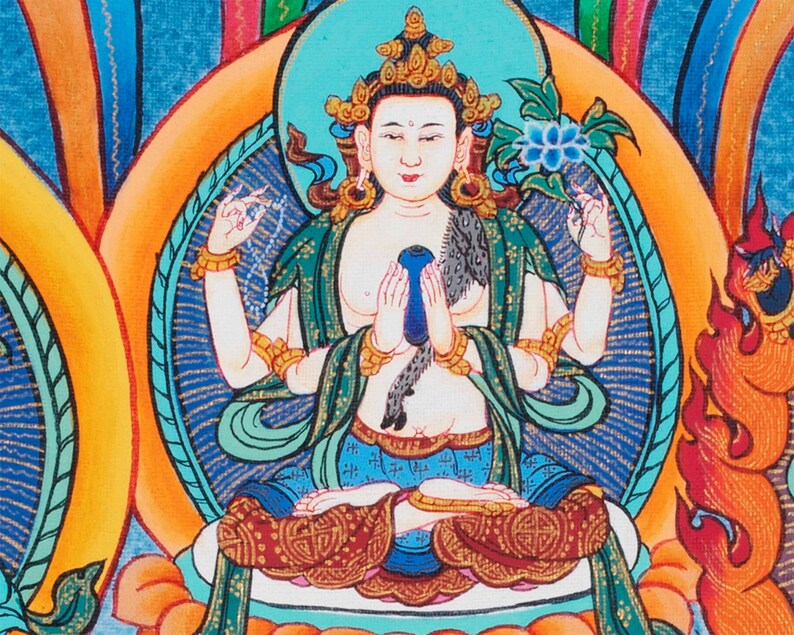 Tibetan Calendar Thangka Painting Lunar Based Calendar Etsy