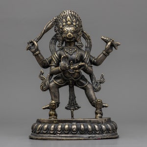 Brass 4 Armed Varahi Statue | Lord Vishnu Varaha Avatar | Highly Revered Hindu Deity | Avatar Of Lord Vishnu | Altar Unique Sculpture