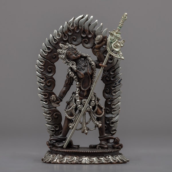 Vajrayogini Sculpture With Sword | Traditional Miniature Statue of Tantric Buddhist Female Buddha |