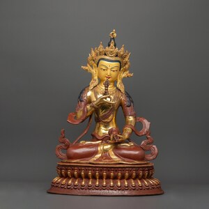 Tibetan Bodhisattva Deity Vajrasattva Statue | Spiritual Decor for Purification | Traditional Buddhist Art | Dorje Sempa Buddhist Figurine