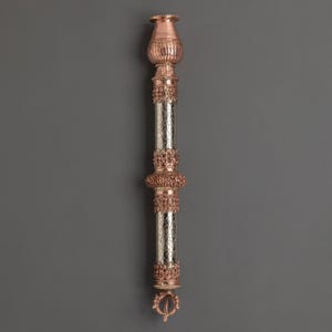 Tibetan Copper Incense Holder | 45cm Handcrafted Metal Incense Burner Spiritual Decor Ritual Incense Stick Holder Meditation Gift Unique