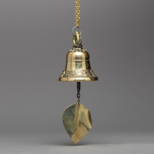 Tibetan Hanging Bell |  Temple Bell  | Buddhist Ritual Item | Altar Supplies | Ritual Objects | Hanging Decor | Zen Buddhism | Altar Kit