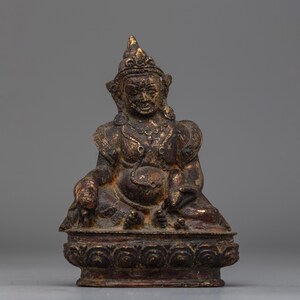Dzambhala Statue | Buddhist Wealth Deity Sculpture | Handcrafted Spiritual Art |  Sacred Buddhist Deity Figurine | Wealth & Prosperity Diety