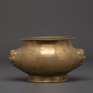Handmade Offering Vessel Bowl | Lion Head Design | Ritual Prayer Bowl | Tibetan Buddhist Decor | Sacred |  Meditation Tool | Spiritual Gift