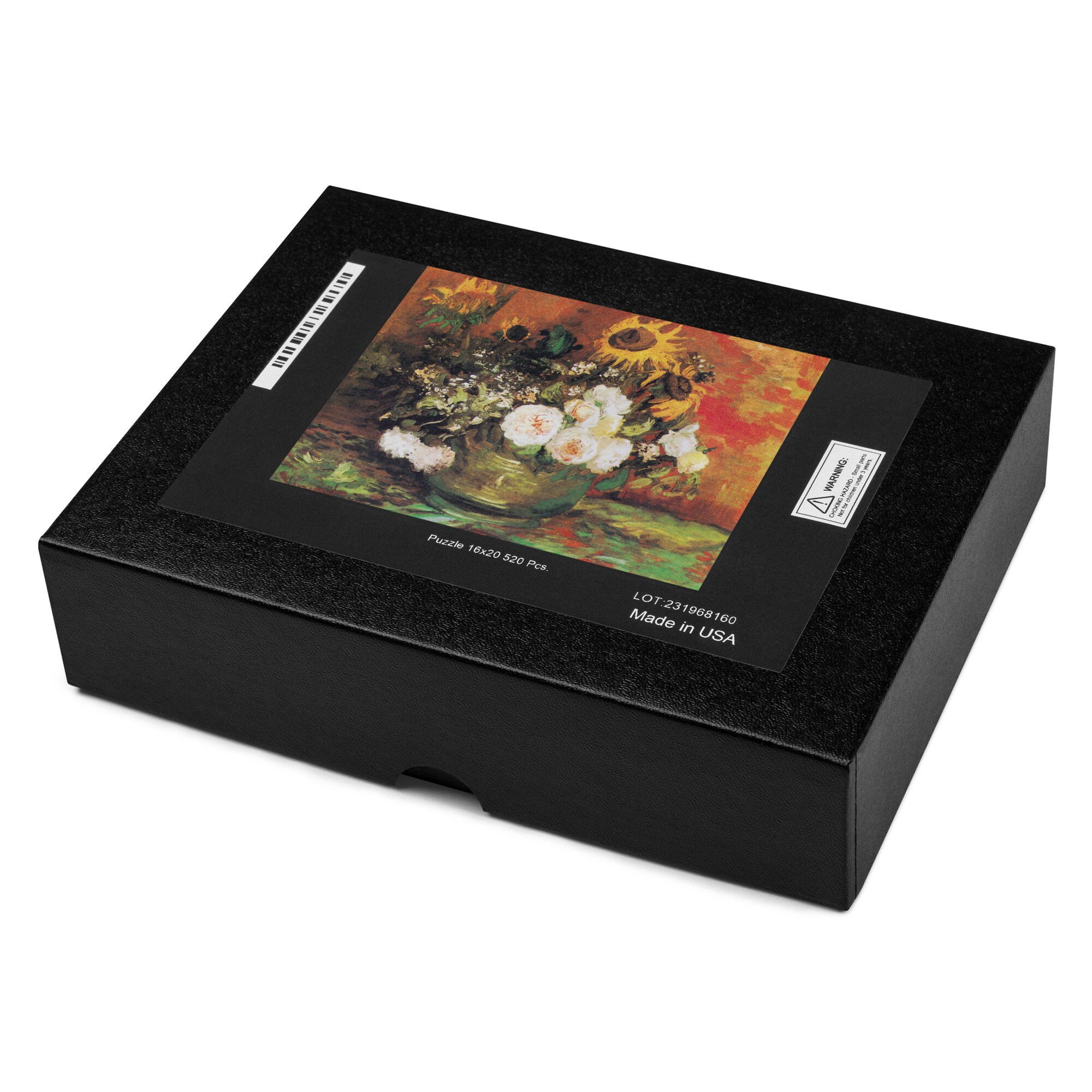 Fine Art Jigsaw Puzzle, Bowl With Sunflowers Roses and Other Flowers by