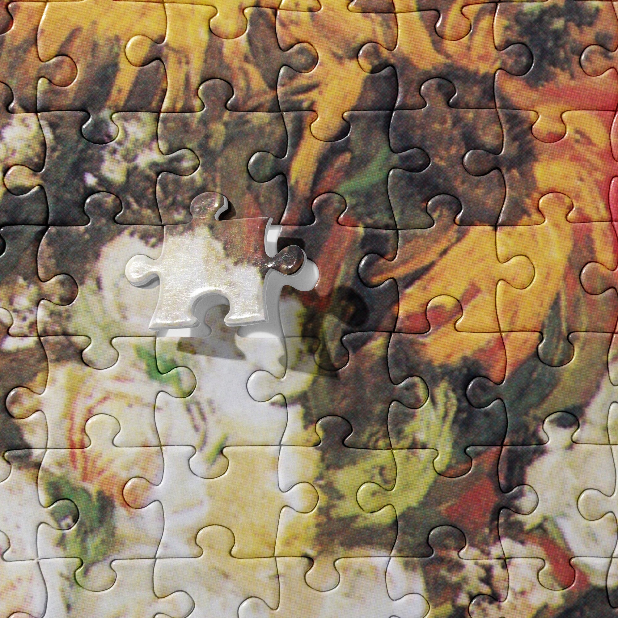 Fine Art Jigsaw Puzzle, Bowl With Sunflowers Roses and Other Flowers by