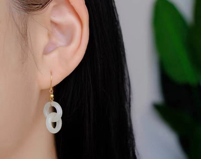 Jade Bamboo Earrings Jade Bamboo Stud Jade Jewelry Green Etsy