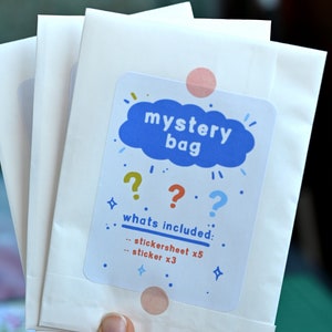 Bolsa de pegatinas misteriosas / Paquete de pegatinas sorpresa / Paquete de pegatinas ocultas / Pegatinas para portátil con forma de botella de agua / Pegatinas para cuaderno de diario