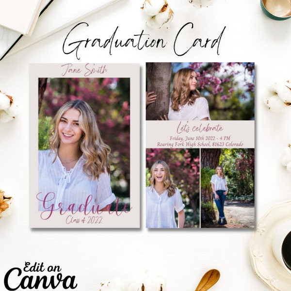 Graduation Announcement Template | College Graduation Announcement | High School graduation Announcement | Graduation Card