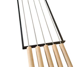 Set of 10 MasterGrill Stainless Steel Skewers 60cm | Compatible with #TallerDelBBQ Grills | Ideal for wood or charcoal