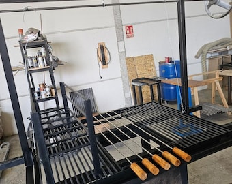 Modular Argentine Santa María Grill – Model “Malbec” | Handmade Steel BBQ | Modular Design | Wood or Charcoal