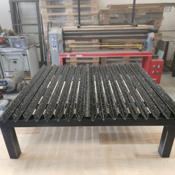 Set Parrilla Argentina Grill + Base para Paella #TallerDelBBQ| Leña o Carbón | Parrilla en Canal V Acero | Desmontable | Mediterránea