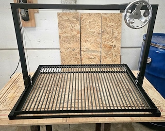Parrilla Argentina Grill Varilla de Acero  #TallerDelBBQ | Sistema Elevable Frontal | Estilo Santa María | Desmontable