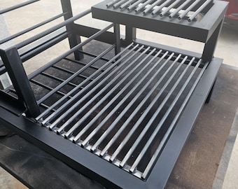 MasterGrill 300 Pro Modular Argentine Grill – #TallerDelBBQ | Handmade Steel BBQ | Grill + Griddle + Firebox | Wood or Charcoal