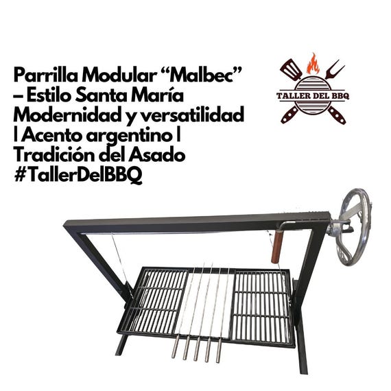 Parrilla Argentina Modular Malbec - Estilo Santa María | Modernidad | Versatilidad | Acento argentino | Tradición | Asado #TallerDelBBQ