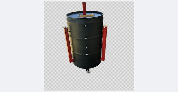 Ahumador de Tambor de 55 Galones #TallerDelBBQ"- Parrilla de Carbón Vertical - Control de Temperatura Preciso