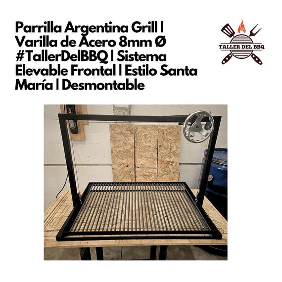 Parrilla Argentina Grill Varilla de Acero  #TallerDelBBQ | Sistema Elevable Frontal | Estilo Santa María | Desmontable