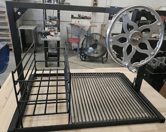 Argentine Modular Grill with Front Elevation System | Santa María Style | Reinforced Steel | Handmade
