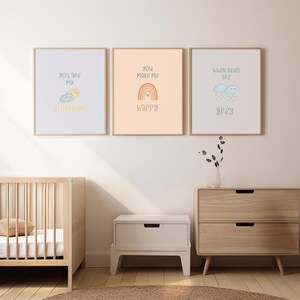 You Are My Sunshine Nursery Art Prints Bundle | Digital Download | Printable Wall Art for Baby & Kids Room