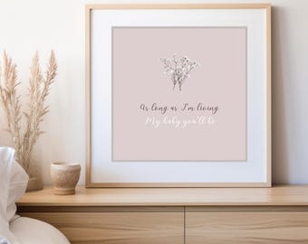 I'll Love You Forever Nursery Print Set - Minimalist Baby Room Decor (Digital Download)