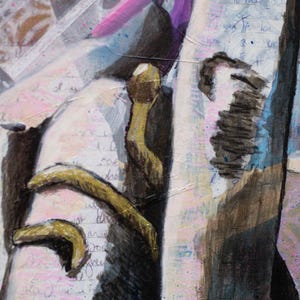 Original Painting of a Woman on Wood Panel - 'Come Hither' Original Art Wall Decor - Wall Art - Original Artwork image 9