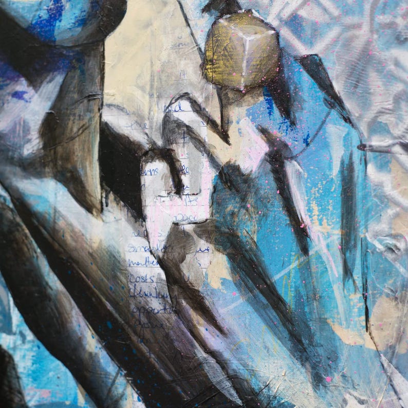 Original Painting of a Woman on Wood Panel - 'Come Hither' Original Art Wall Decor - Wall Art - Original Artwork image 5